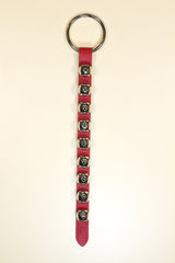 9 Small Nickel-Plated Bells on Narrow 16 inch Strap - Lg Ring Top