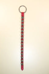 15 Small Plated Bells on Narrow 24 inch Strap - Lg Ring Top
