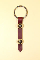2 Plated Bells on 8" Strap-Lg Ring Top