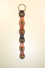 6 Plated Bells on 6 Leather Links