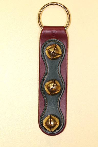 3 Brass-Plated Bells on 2-Color Doorhanger