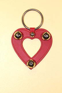 Open Heart Doorhanger with Bells on Leather
