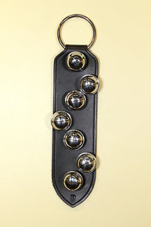 7 Solid Brass Moyer OR Chrome Bells on X-Wide Door Hanger