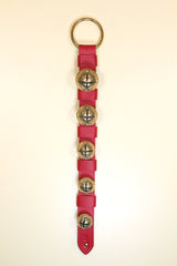 5 Graduated Solid Brass Belsnickel Bells on 2-Ply Strap - Keepers - Ring Top - Rivet Bottom