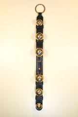 6 Solid Brass Rump Bells on 2-Ply, Haness-like Strap