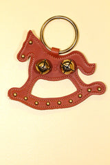 ROCKING HORSE Doorhanger - Brass-Plated Bells