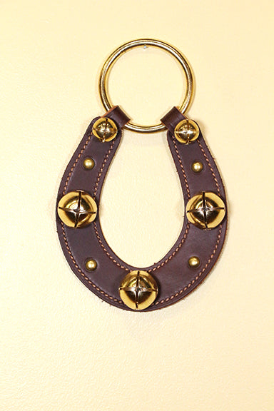 HORSESHOE Doorhanger - Brass-Plated Bells
