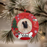 DOGS - AFGHAN HOUND - Red Wreath