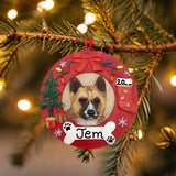 DOGS - AKITA - Red Wreath