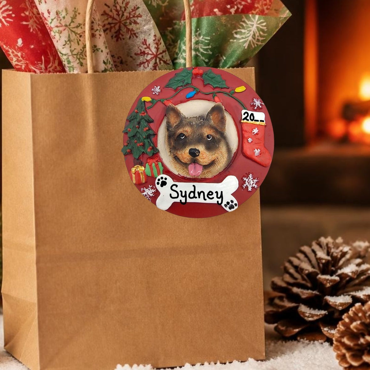 DOGS - AUSTRALIAN CATTLE DOG - Red Wreath