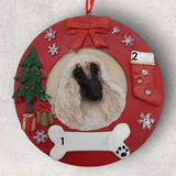 DOGS - AFGHAN HOUND - Red Wreath