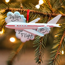White Airplane Ornament