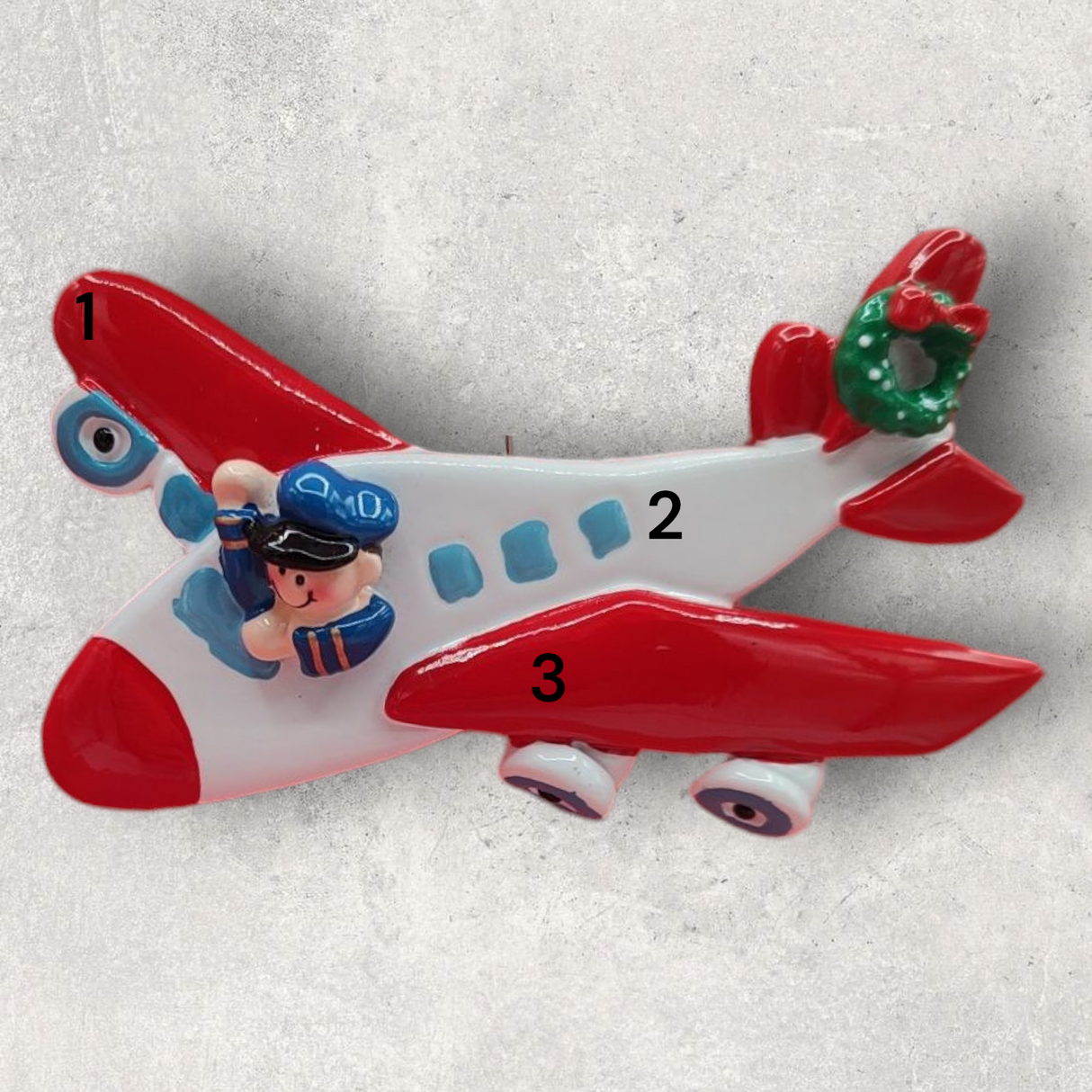 AIRPLANE Ornament - w/ PILOT