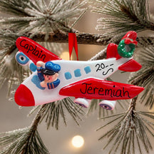 Airplane Ornament with Pilot