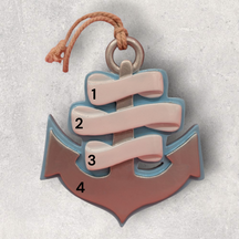 Anchor Ornament (3 Names)