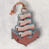 4 NAMES on an ANCHOR Ornament