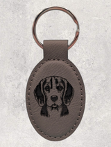 KEYCHAIN - BEAGLE - Leatherette - Personalizable