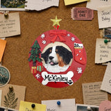 DOGS - BERNESE MOUNTAIN DOG- Red Wreath