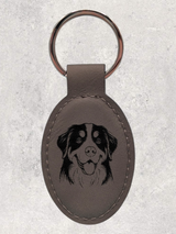 KEYCHAIN - BERNESE MOUNTAIN DOG - Leatherette - Personalizable