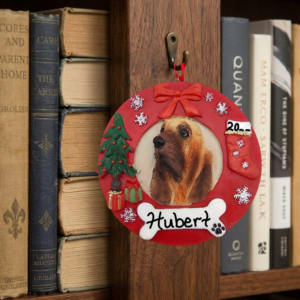 DOGS - BLOODHOUND - Red Wreath