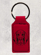 KEYCHAIN - BLOODHOUND - Leatherette - Personalizable