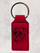KEYCHAIN - BOXER - Leatherette - Personalizable