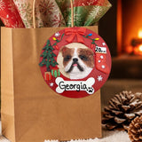 DOGS - BULLDOG - Red Wreath