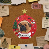 DOGS - BULLMASTIFF - Red Wreath