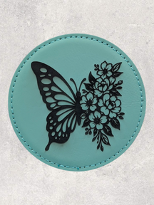 A COASTER SET - BUGS & BLOOMS - TEAL