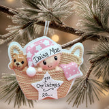 Pink - Baby in a Basket Ornament