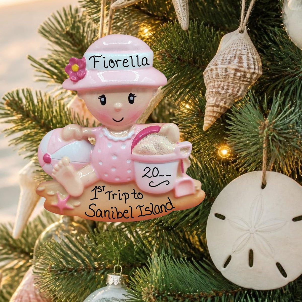 Pink - Baby at the Beach Ornament