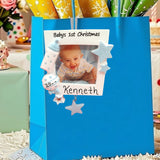 Blue - Baby's 1st Christmas Picture Frame Ornament