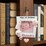 Pink - Baby's 1st Christmas Picture Frame Ornament