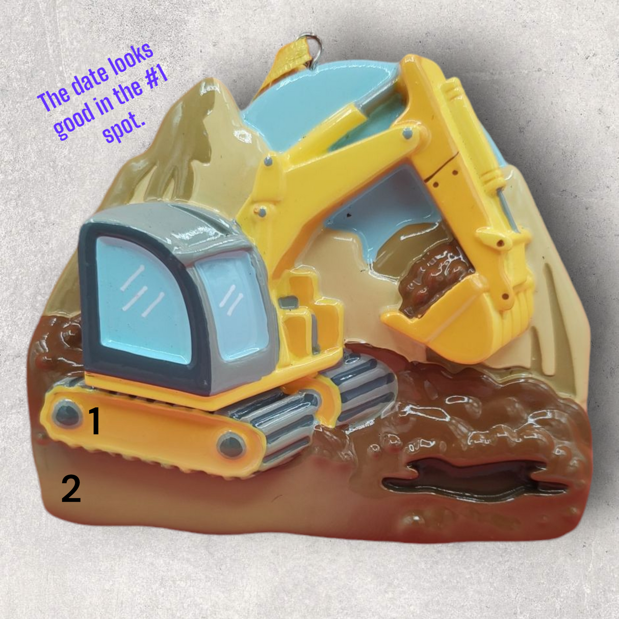BACKHOE in DIRT Ornament