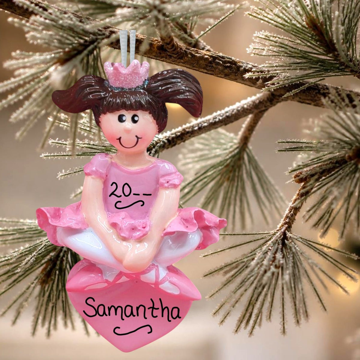 Ballet Princess Ornament - Brunette