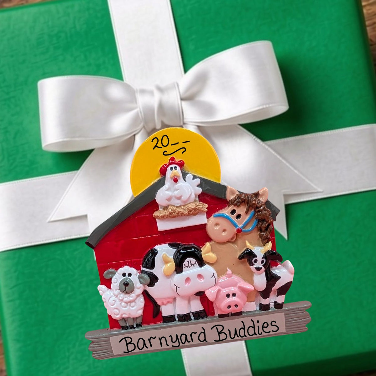 Animals in a Barn Ornament