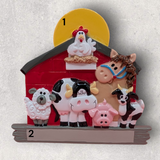 ANIMALS in a BARN Ornament