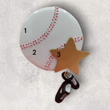 BASEBALL Ornament - GOLD STAR