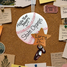 Baseball Gold Star Ornament
