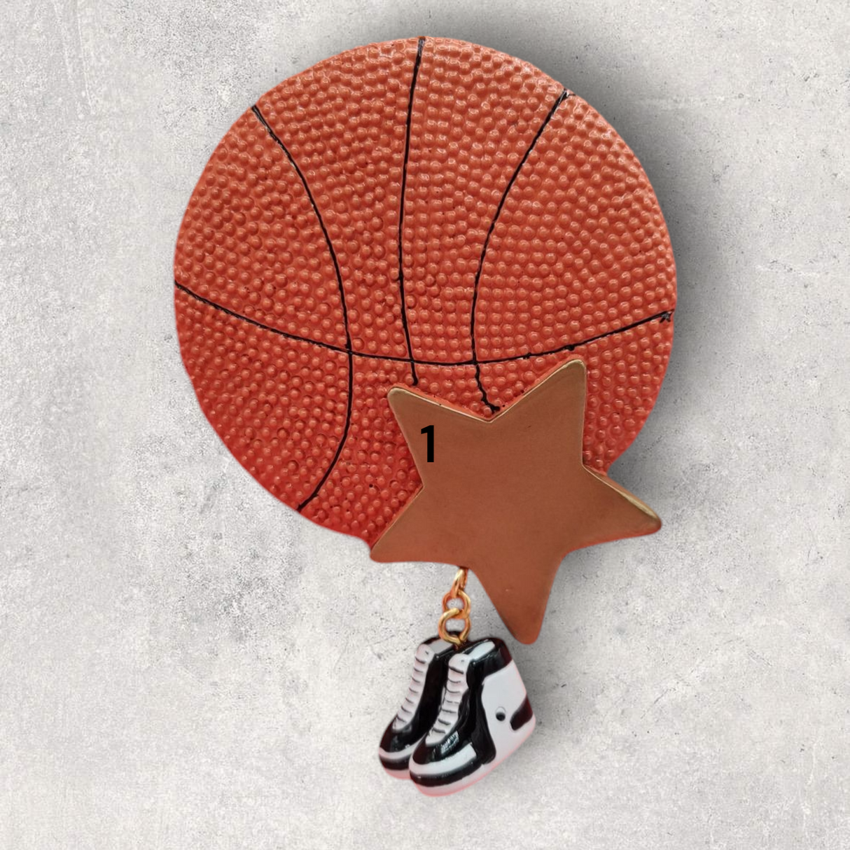 BASKETBALL Ornament - GOLD STAR