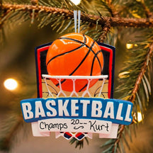 Basketball in Hoop Ornament