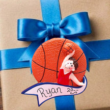 Basketball Boy With Banner Ornament