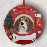 DOGS - BEAGLE - Red Wreath