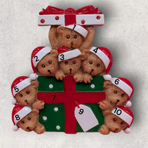 Bears on a Package Ornament (8 Names)