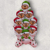 9 BEARS in a STOCKING Ornament