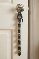 BELLS and HOLLY CHARM above 6 Bells on Leather Strap