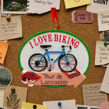 I LOVE BIKING Ornament