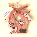 BIRDHOUSE with REINDEER Ornament