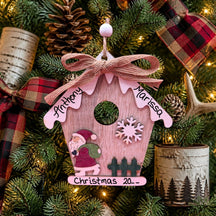 BIRDHOUSE with SANTA Ornament