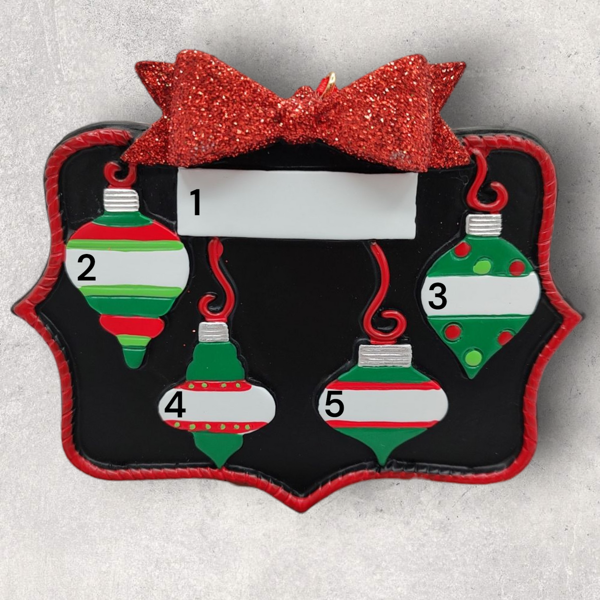 4 CHRISTMAS ORNAMENTS on a BLACKBOARD Ornament
